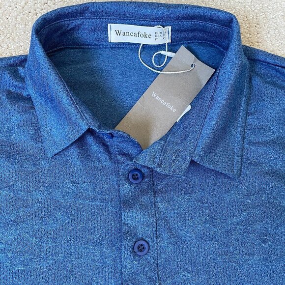 NWT Men's Golf Polo Shirts Lightweight Long Sleeve Quick Dry T-Shirt, XL - Picture 4 of 7